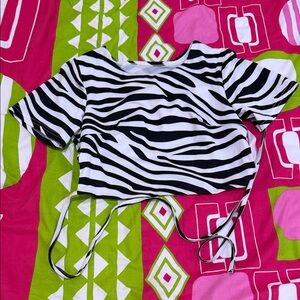 Zebra Print Crop Top
